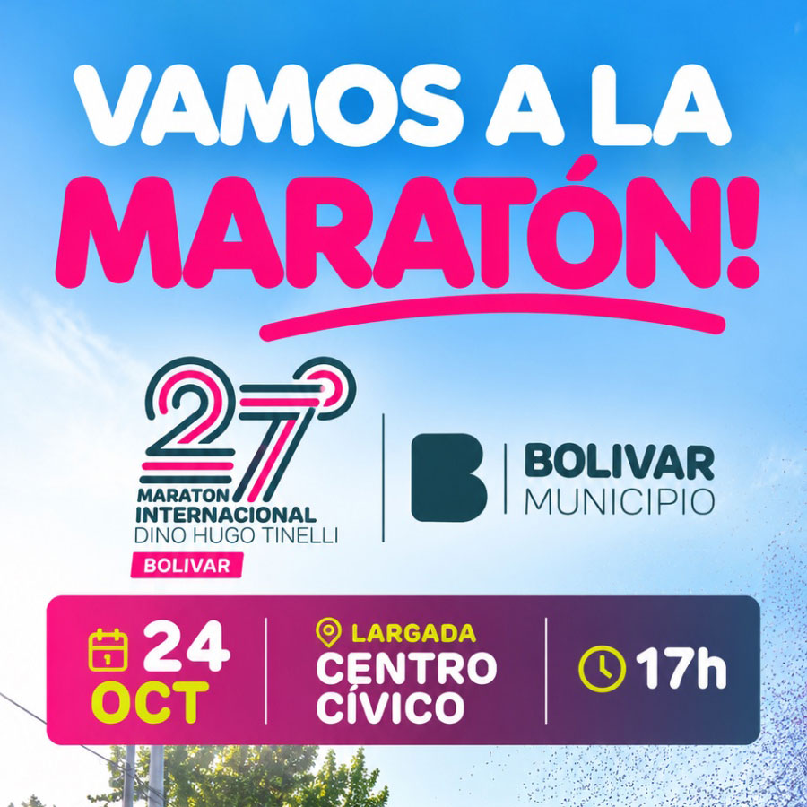 El Gobierno Municipal invita a participar de la 27ª Maratón Internacional Dino Hugo Tinelli